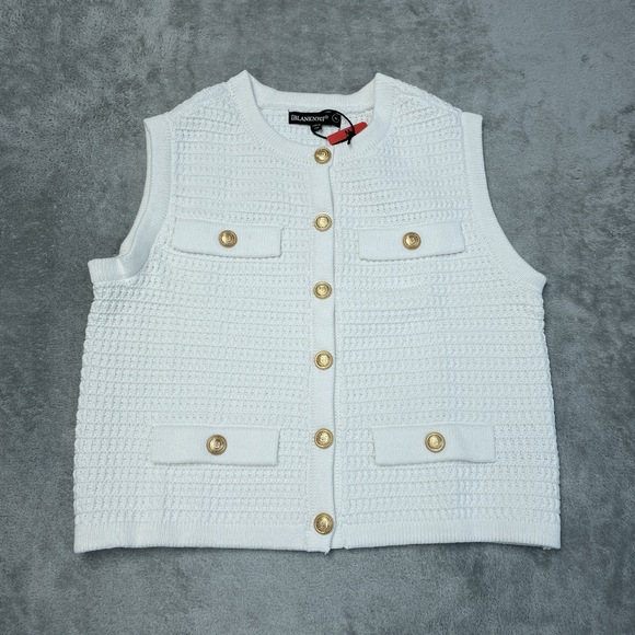 BLANKNYC Women's M Vest Cream e0826 - Picture 2 of 8